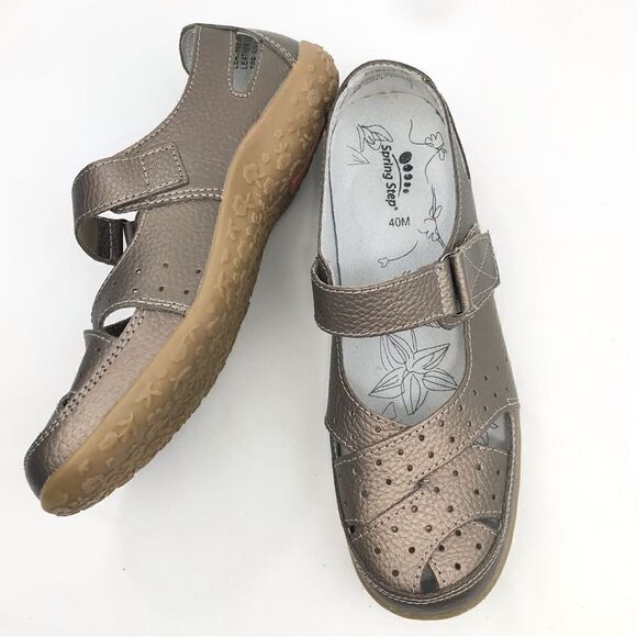 Spring Step STREETWISE Bronze Cross Strap Walking Athleisure Shoes - Picture 5 of 16